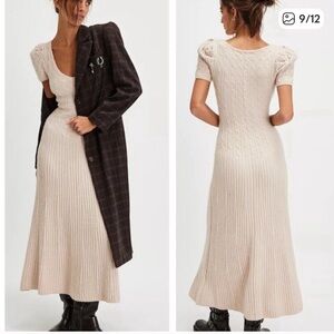 Free People Cable Knit Maxi Sweater Dress
